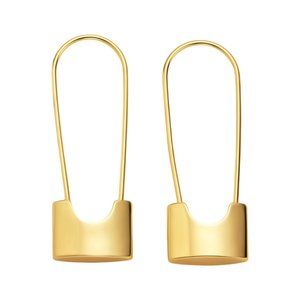 Paper Clip Gold Plated Earrings